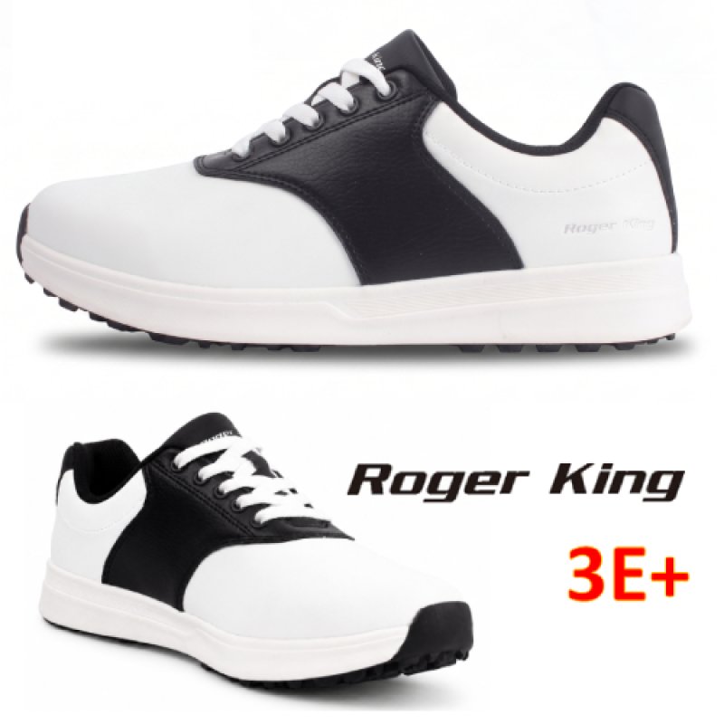 広田ゴルフ Roger King RK-10 スパイクレスゴルフシューズ メイン画像（ホワイト×ブラック）