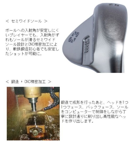 広田ゴルフ 軟鉄鍛造 CNC MILLED フォージド ウェッジ HT-009 ウェッジ 地クラブ