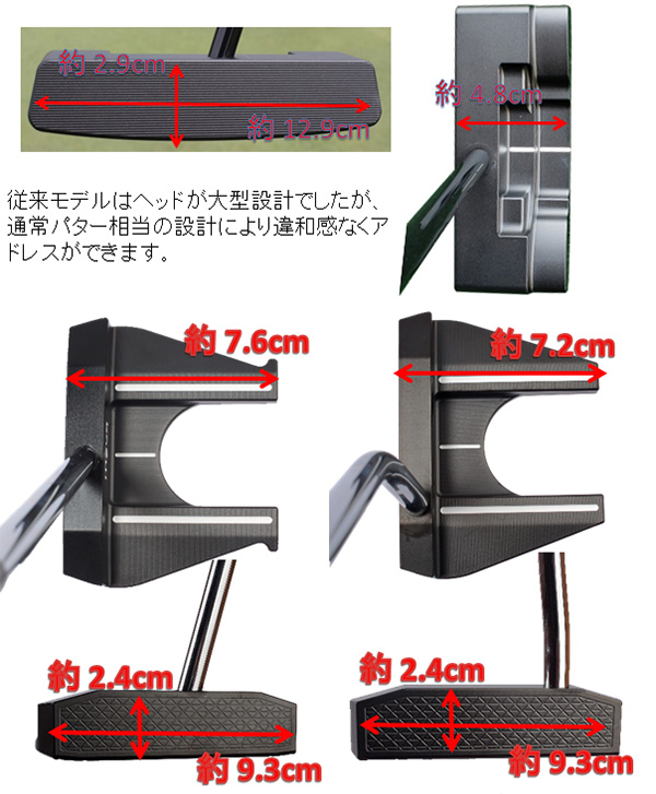 メガゴルフ 自立式 スタンド パーフェクト エイミング パター 削り出し スチールカーボン削り出し S20C ヘッド ソフトフィール パター