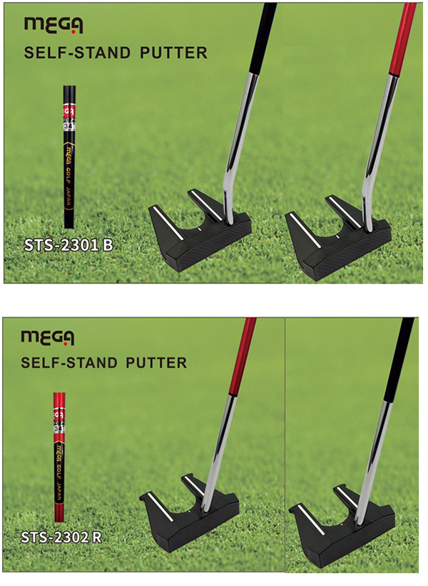 メガゴルフ 自立式 スタンド パーフェクト エイミング パター 削り出し スチールカーボン削り出し S20C ヘッド ソフトフィール パター