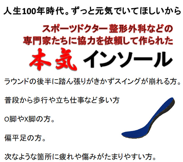広田ゴルフ複合インソール アーチサポート